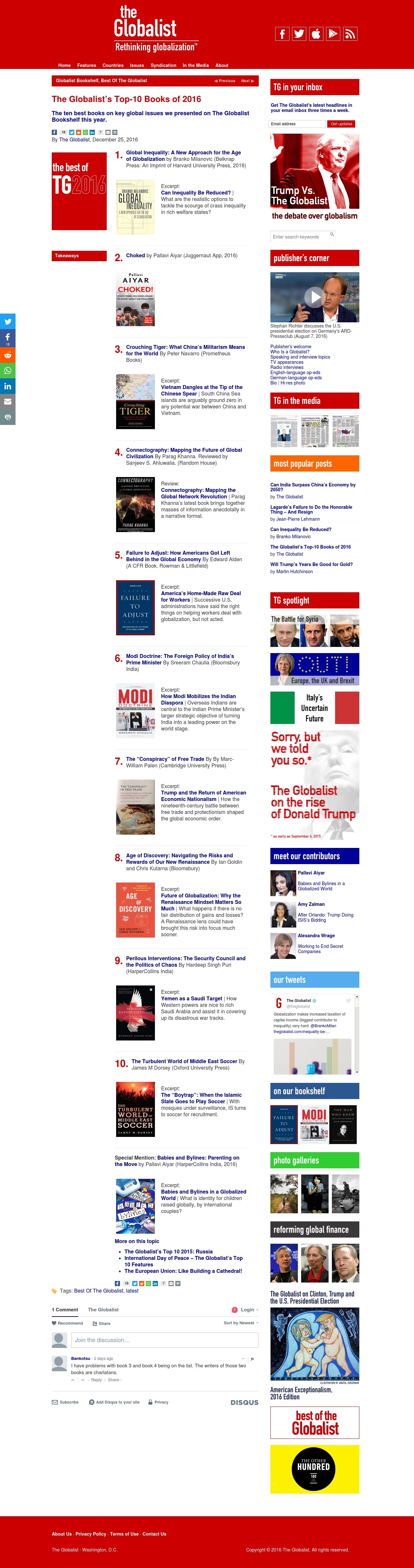 Dr. Sreeram Chaulia’s book on Narendra Modi’s foreign policy named in Top 10 Books of 2016 by ‘The Globalist’ December 25, 2016