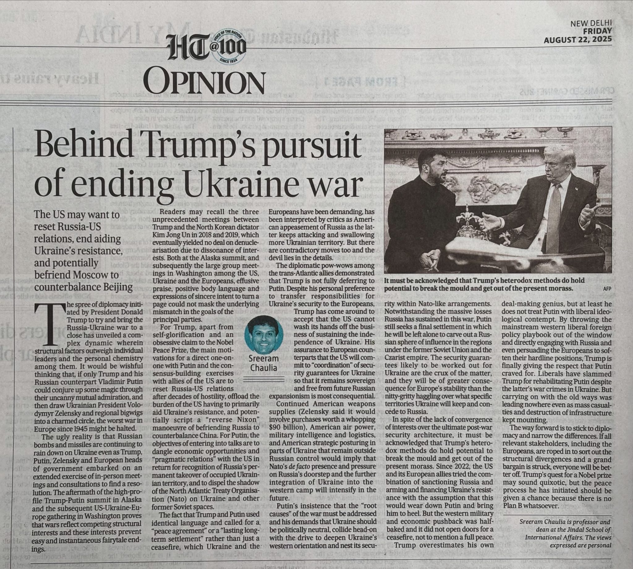 Behind Trump’s Pursuit of Ending Ukraine War