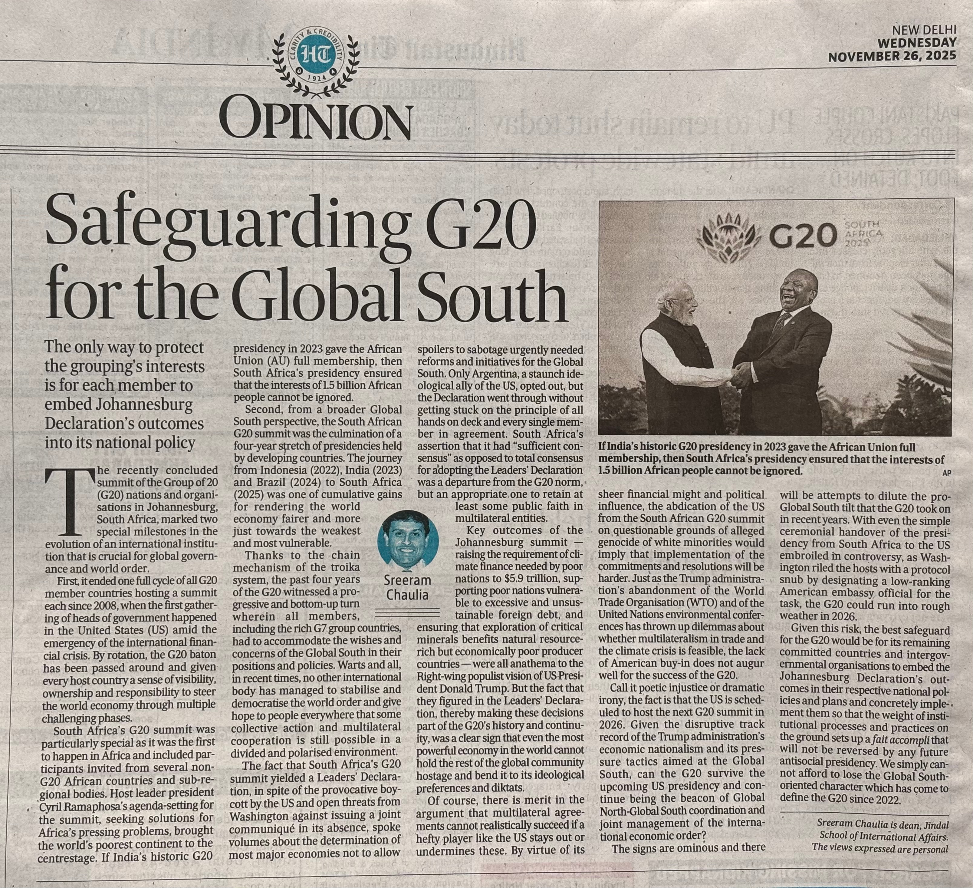Safeguarding G20 for the Global South