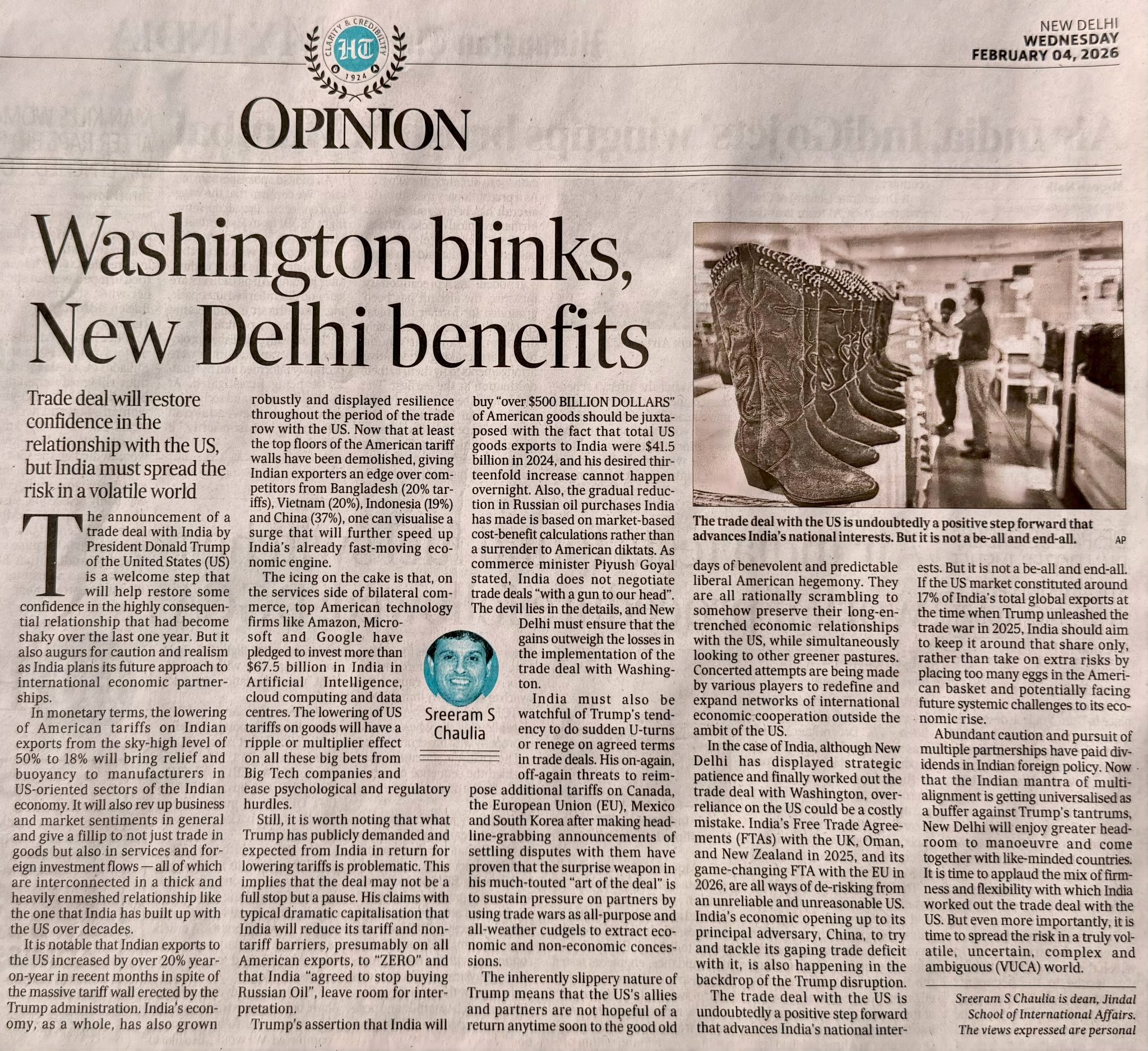 Washington Blinks, New Delhi Benefits